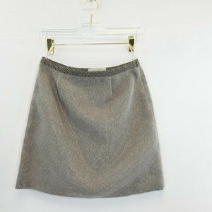YARGICI Womens Cotton Brown Tan Mini Skirt 36 SMALL Club Party Wedding Mesh